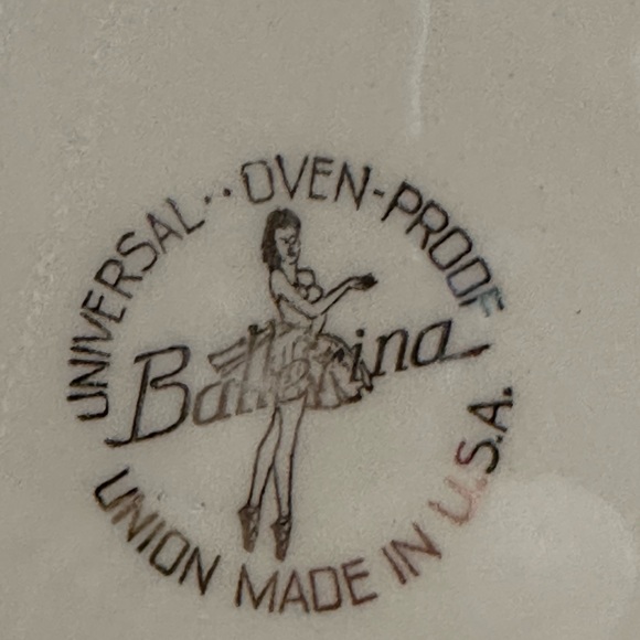 Vintage 1950s Ballerina China Luncheon Plates by Universal Pottery - Set of 3 - Picture 5 of 7